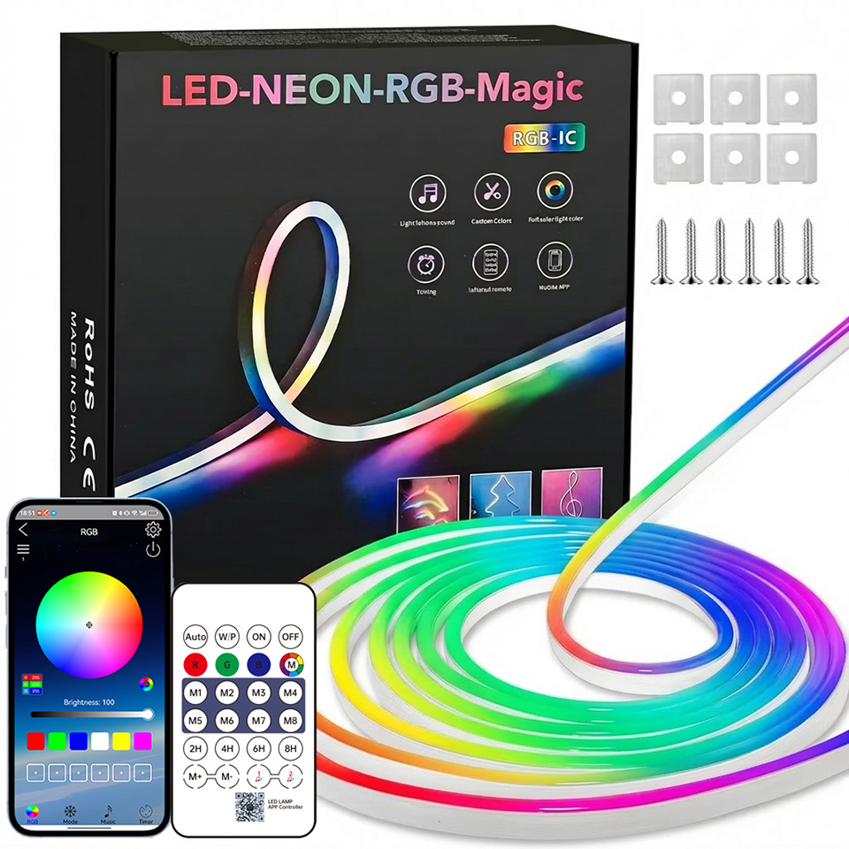 Home Decor App - Bluetooth RGB Neon LED Strip 1-10m
