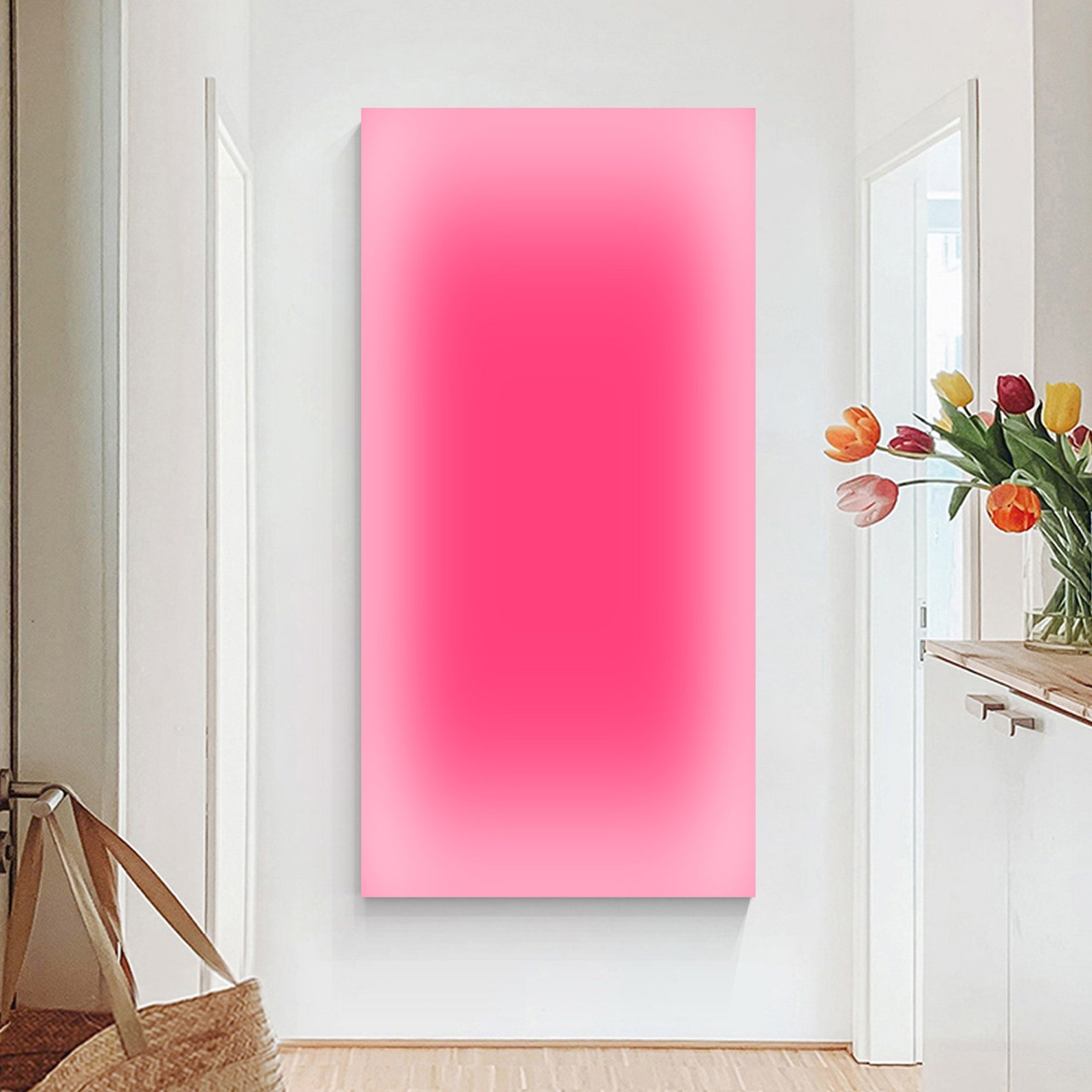 Home Decor Dopamine - Abstract Pink Ombre Art Neon Gradient