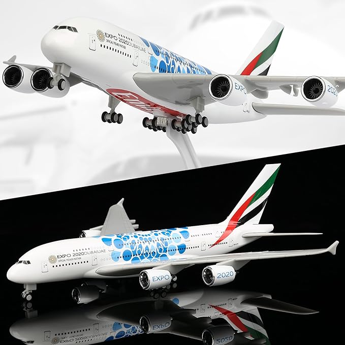 Home Decor Expo - 30cm UAE Expo A380 Airlines Diecast