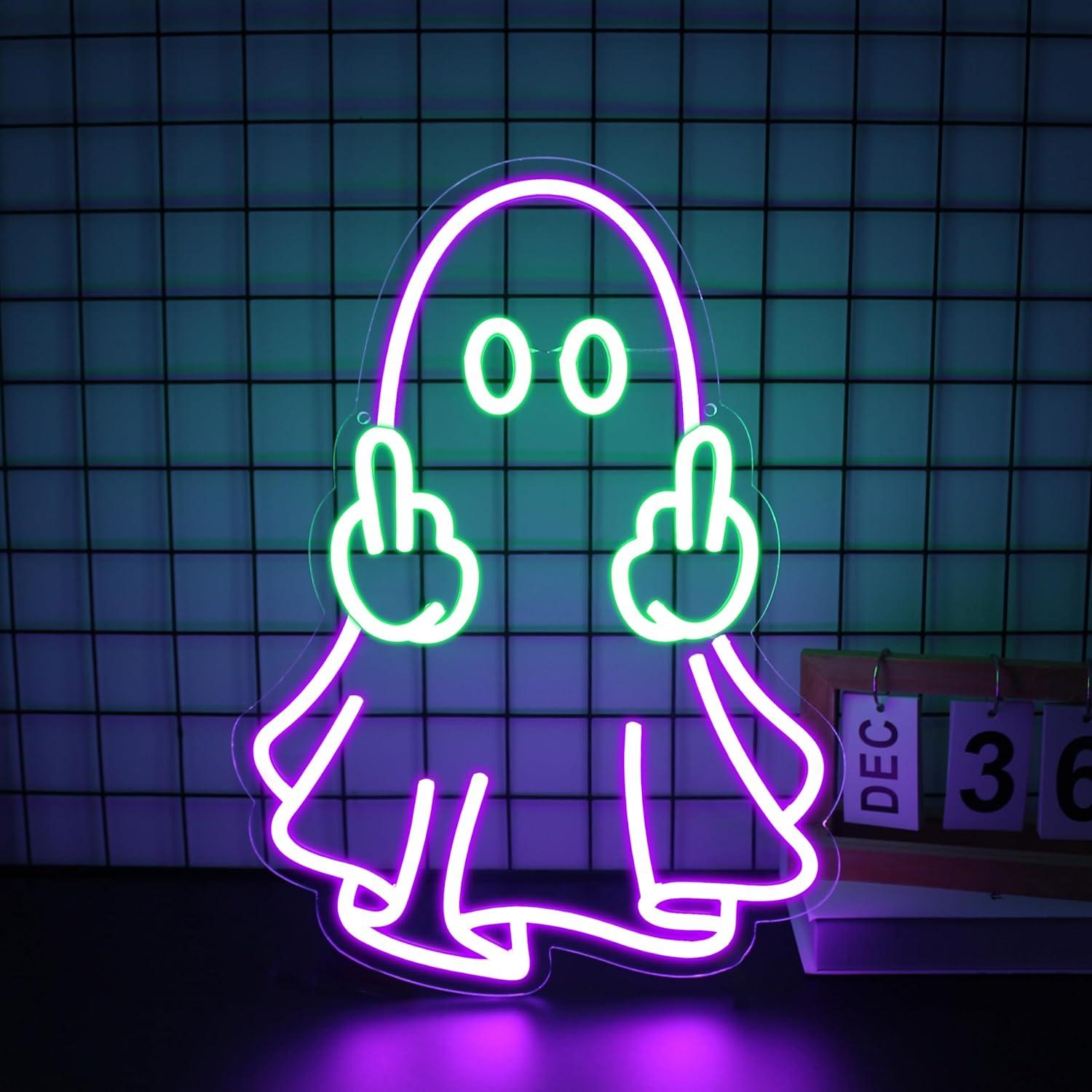 Home Decor Lighting - Ghost Neon Sign USB Powered LED