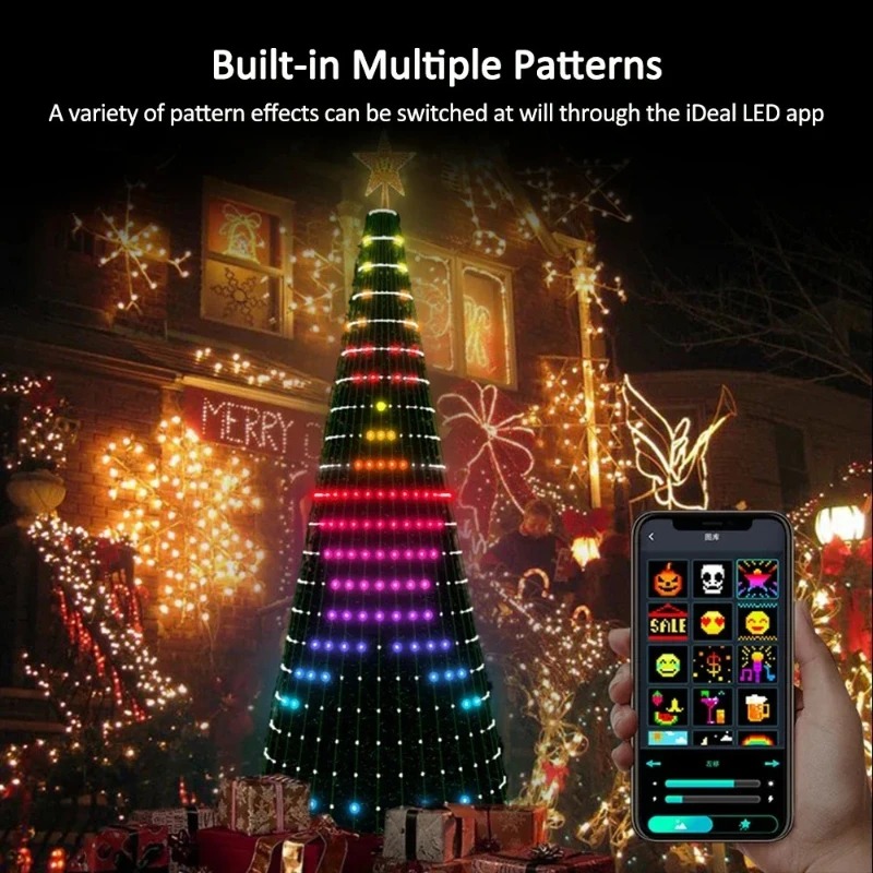 Home Decor App - Christmas Star Tree Lights RGB LED,