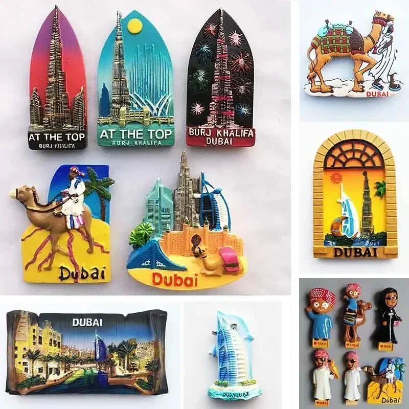 Home Decor Dubai - Dubai Tourist Souvenirs Fridge Magnets Khalifa