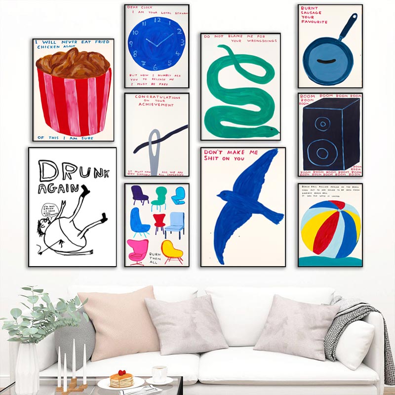 Home Decor Vietnam - David Shrigley Posters Humorous Surreal Wall