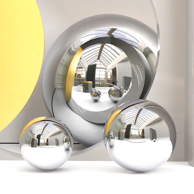 Home Decor Za - za- Silver Polished Stainless Steel Art