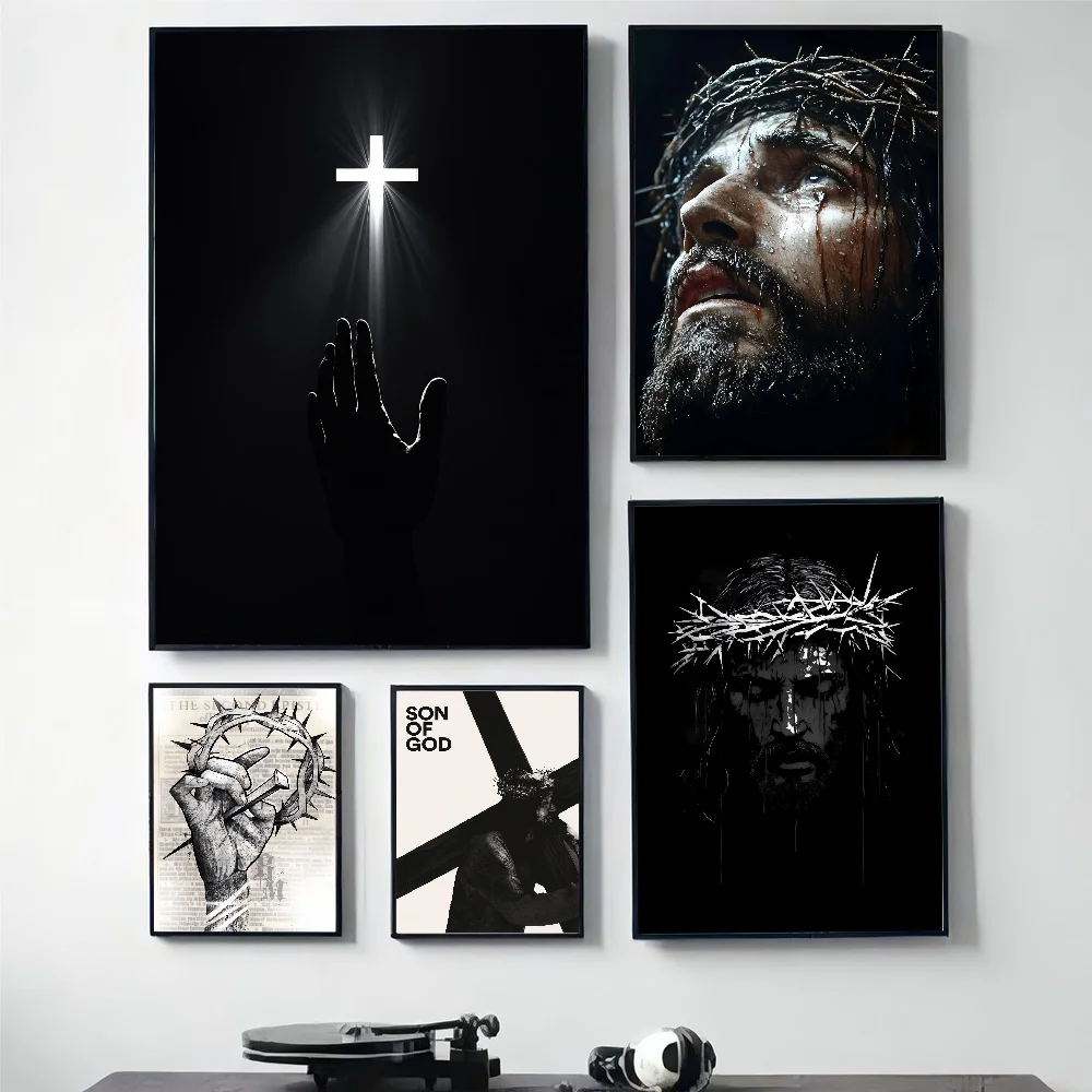 Abstract Oil Painting - Son of God Jesus Cross Holy