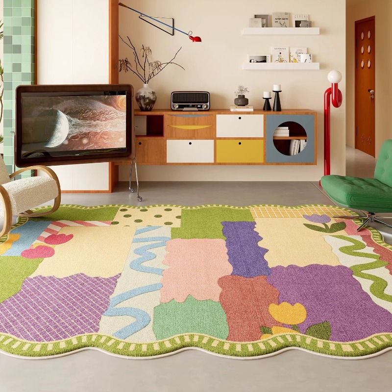 Home Decor Dopamine - Abstract Dopamine Living Room Carpet Cartoon
