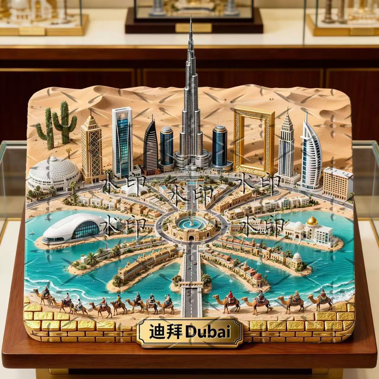 Home Decor Dubai - Dubai Metal Embossed Fridge Magnet High