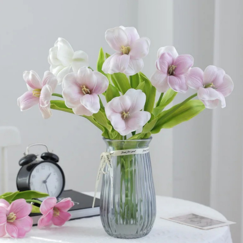 Home Decor Tulip - 12Pcs Opening Tulip Artificial Flowers for
