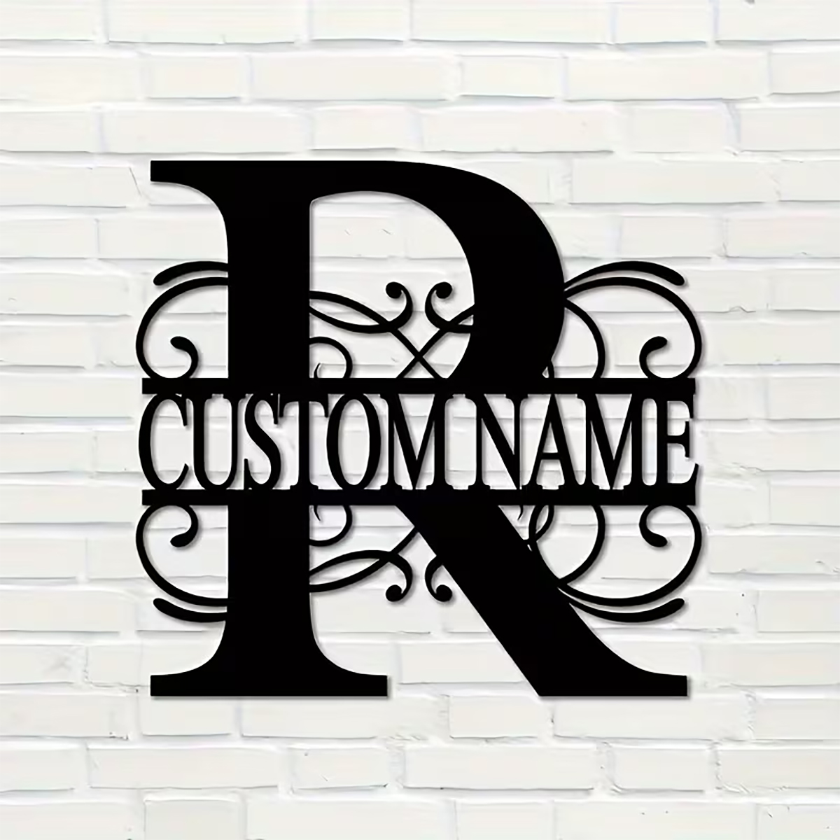 Home Decor Names - Classic Custom Monogram Metal Wall Art