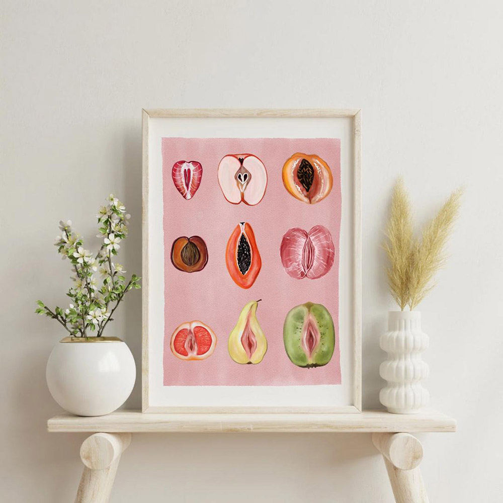 Home Decor Vietnam - ROSHK Sliced ​​Feminine Fruit Canvas Wall