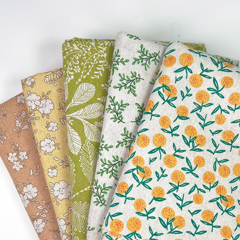 Home Decor Curtain - Pastoral Floral Cotton Linen Blend Fabric