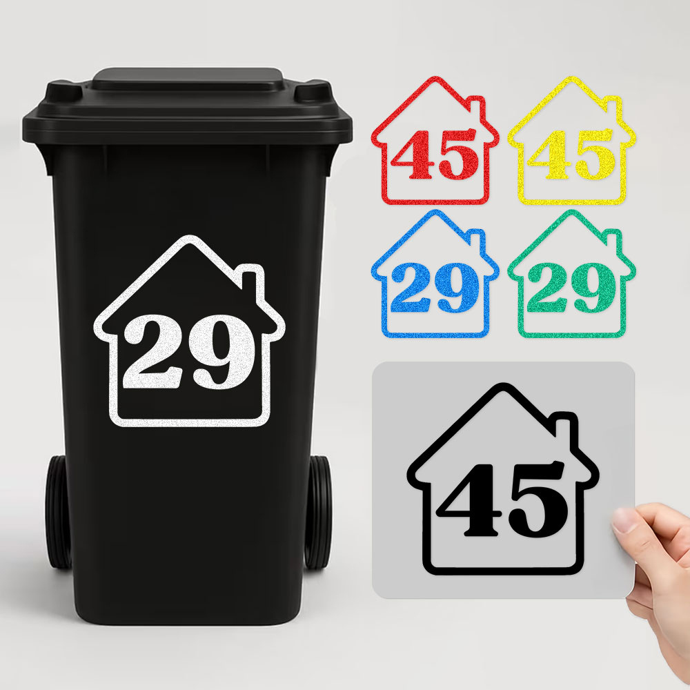 Home Decor Com - 3PCS Custom Reflective Trash Bin House