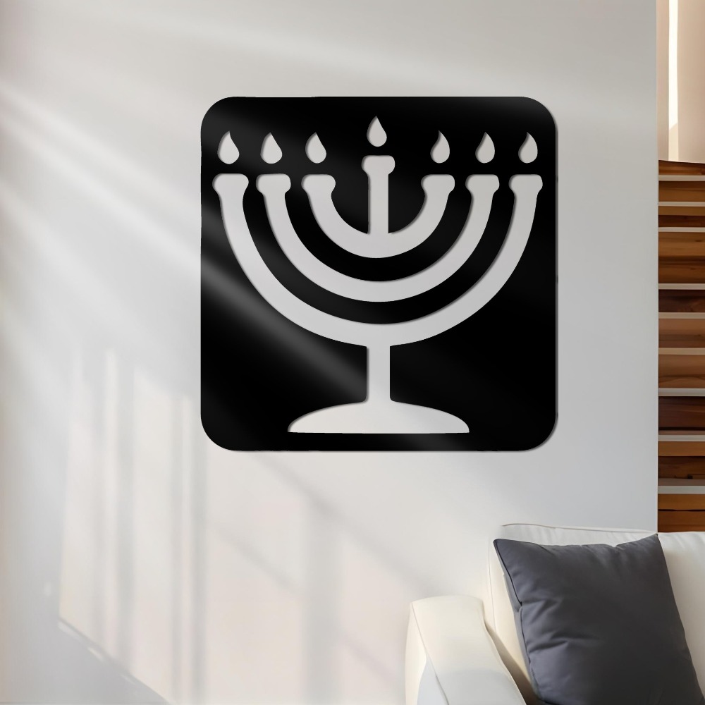 Home Decor Wall Art - CIFBUY Iron Wall Art Vintage Menorah
