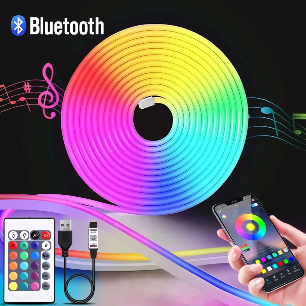 Home Decor Com - 1-5m RGB LED Neon Strip Light