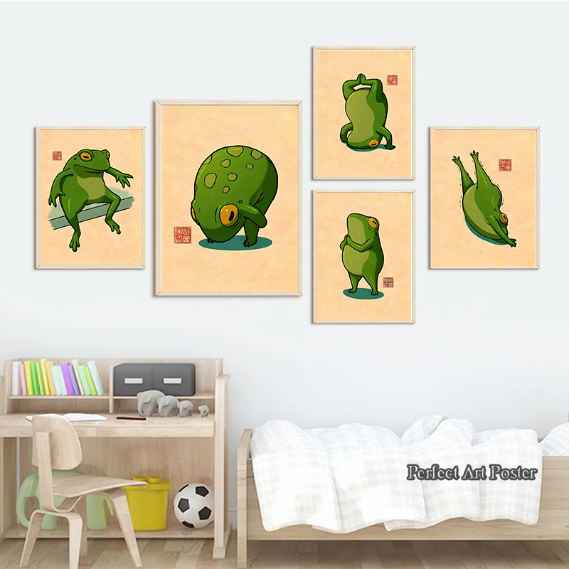 Funny Cute Frogs Meme Poster E - Home Decor Vietnam review and price
