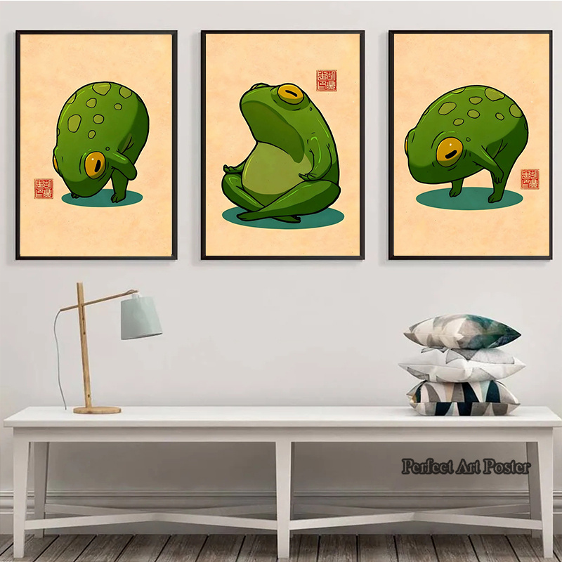 Funny Cute Frogs Meme Poster E - Home Decor Vietnam review and price