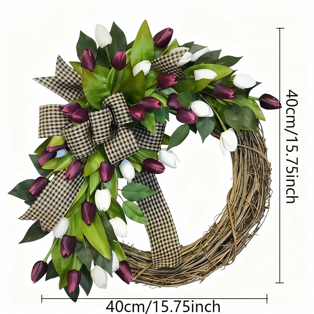 Spring Tulip Wreath, Door Hang - Home Decor Tulip review and price