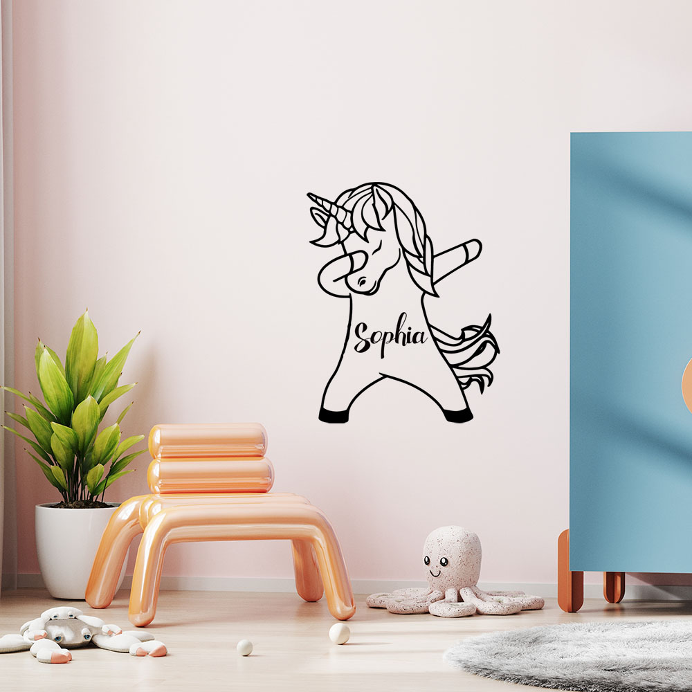 1PC Diy Unicorn Customized Nam - Home Decor Wallpaper review and price