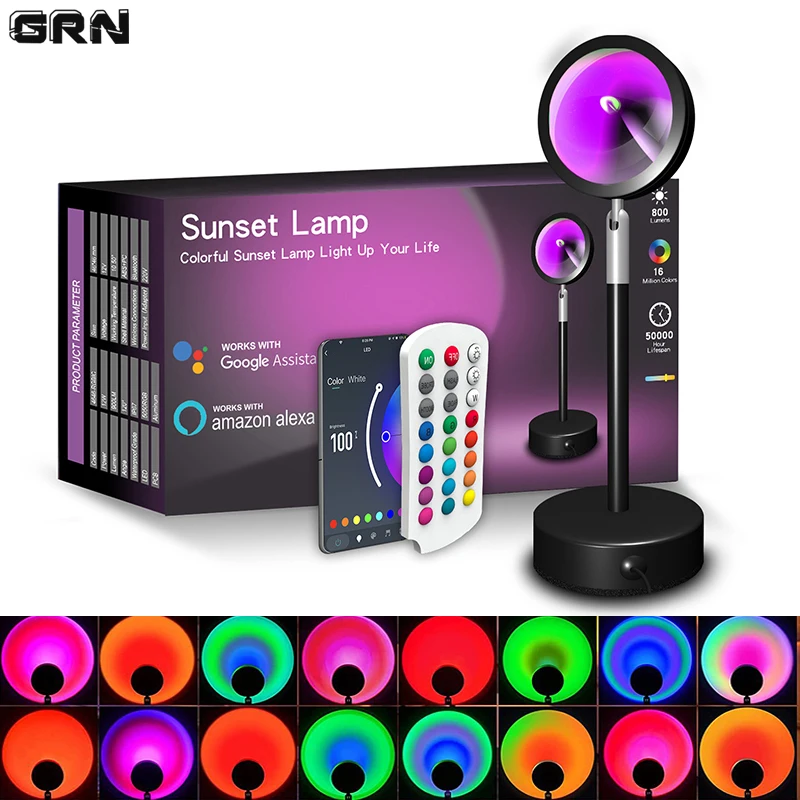 Smart LED Sunset Lamp Colorful - Home Decor App review and price
