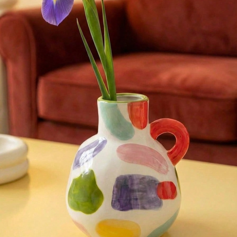 Modern Geometric Ceramic Vase  - Home Decor Dopamine review and price