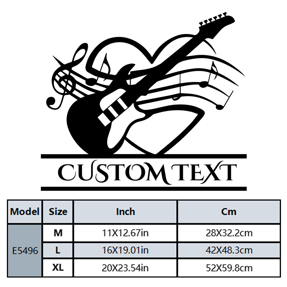 1PC Diy Guitar Custom Text Hom - Home Decor Wallpaper review and price