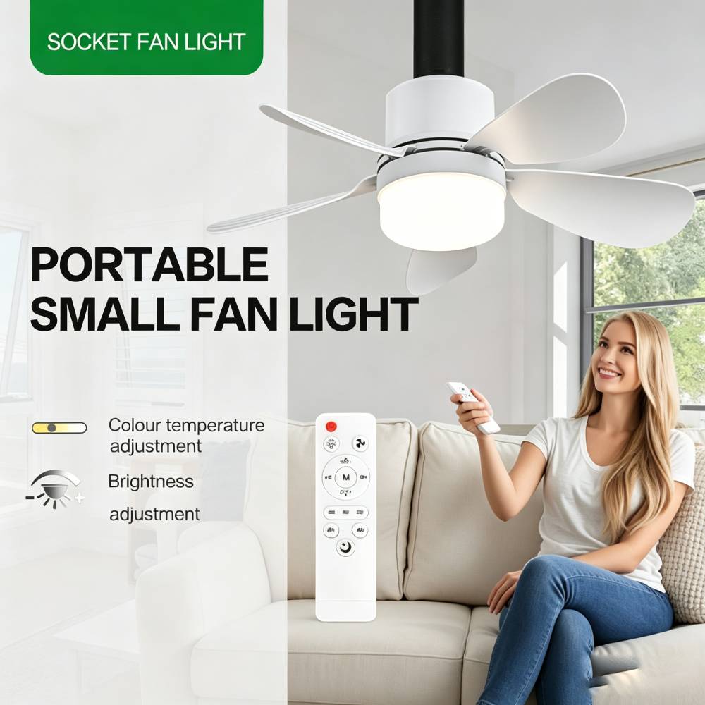 Socket Fan Light with Remote,  - Home Decor Lighting review and price
