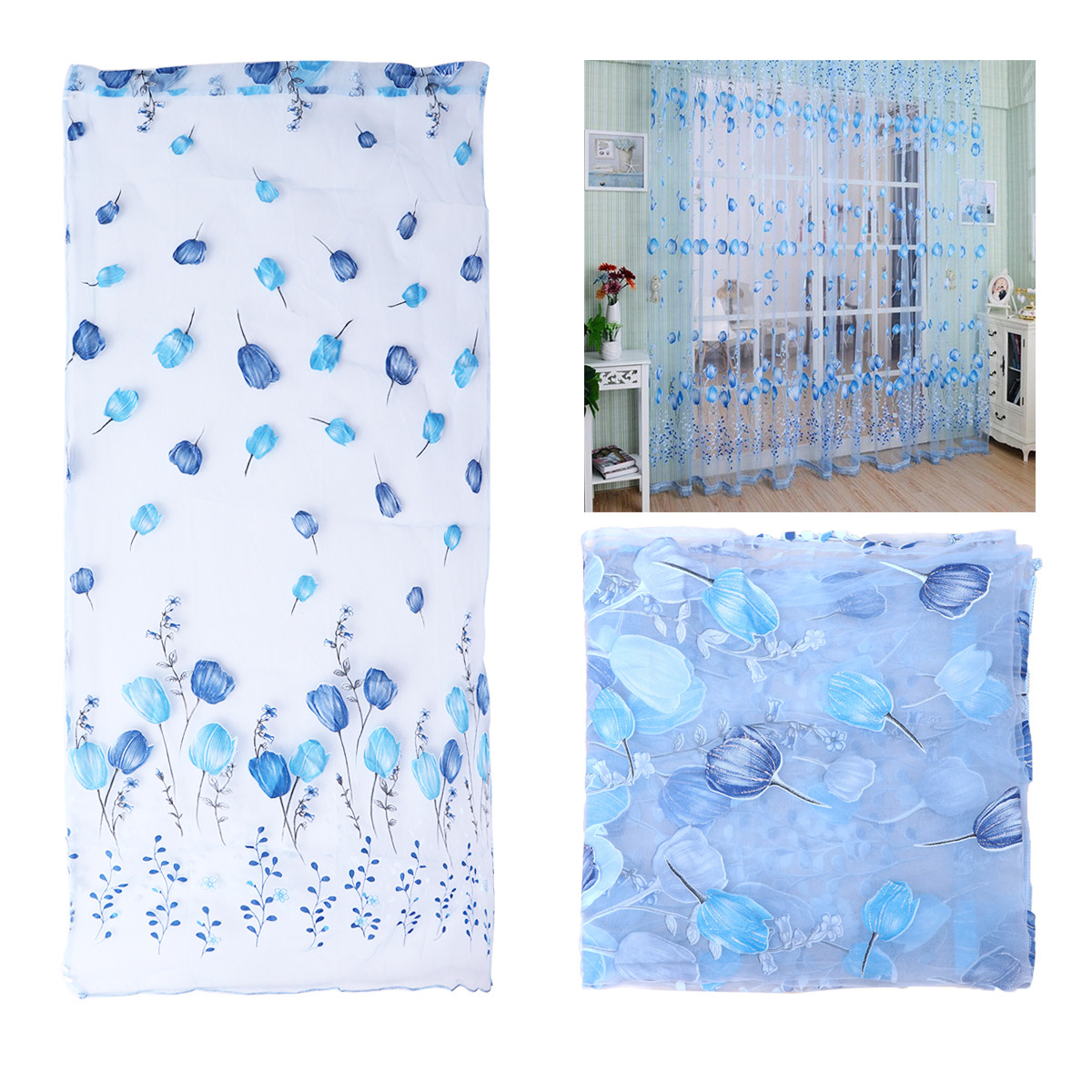 window curtains flower printin - Home Decor Tulip review and price