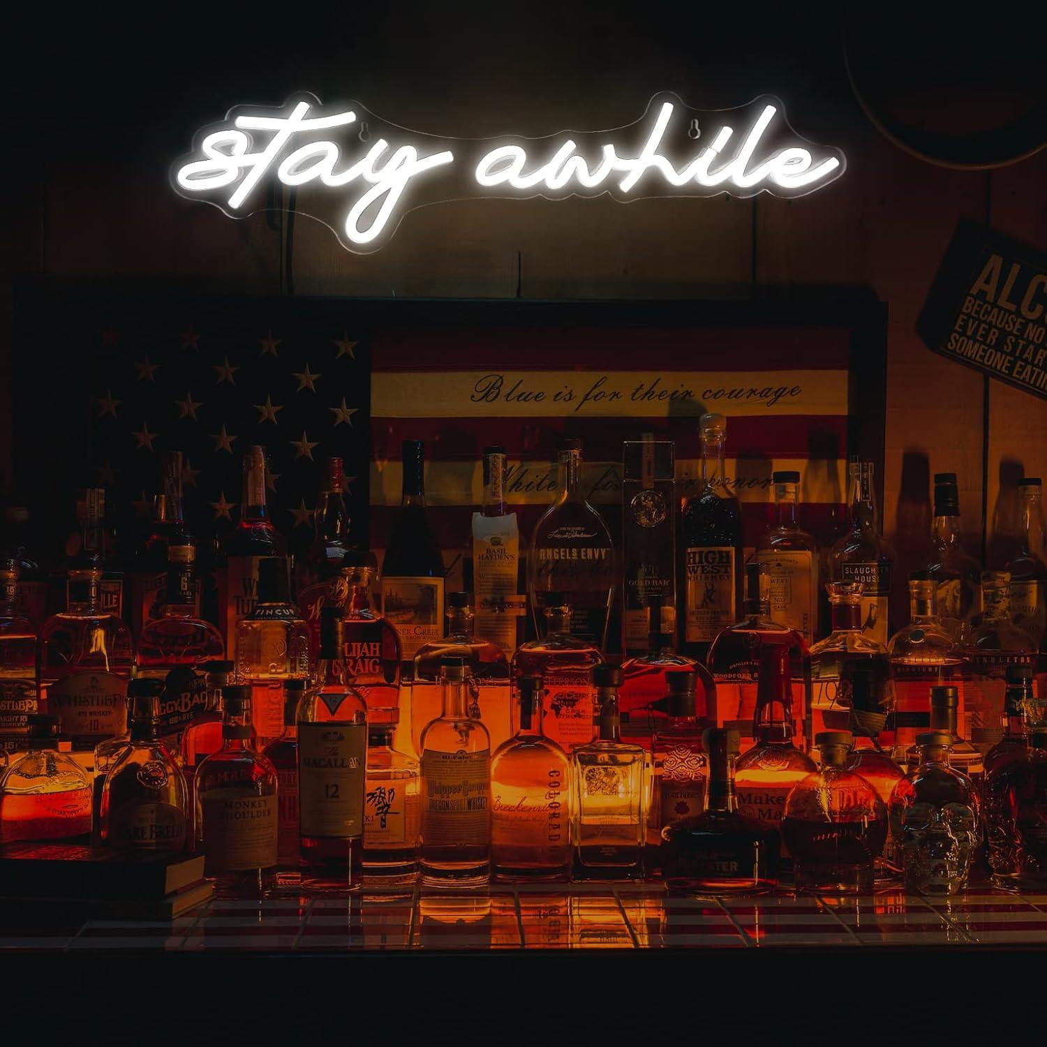 Stay Awhile Neon Signs USB Dim - Home Decor Lighting review and price