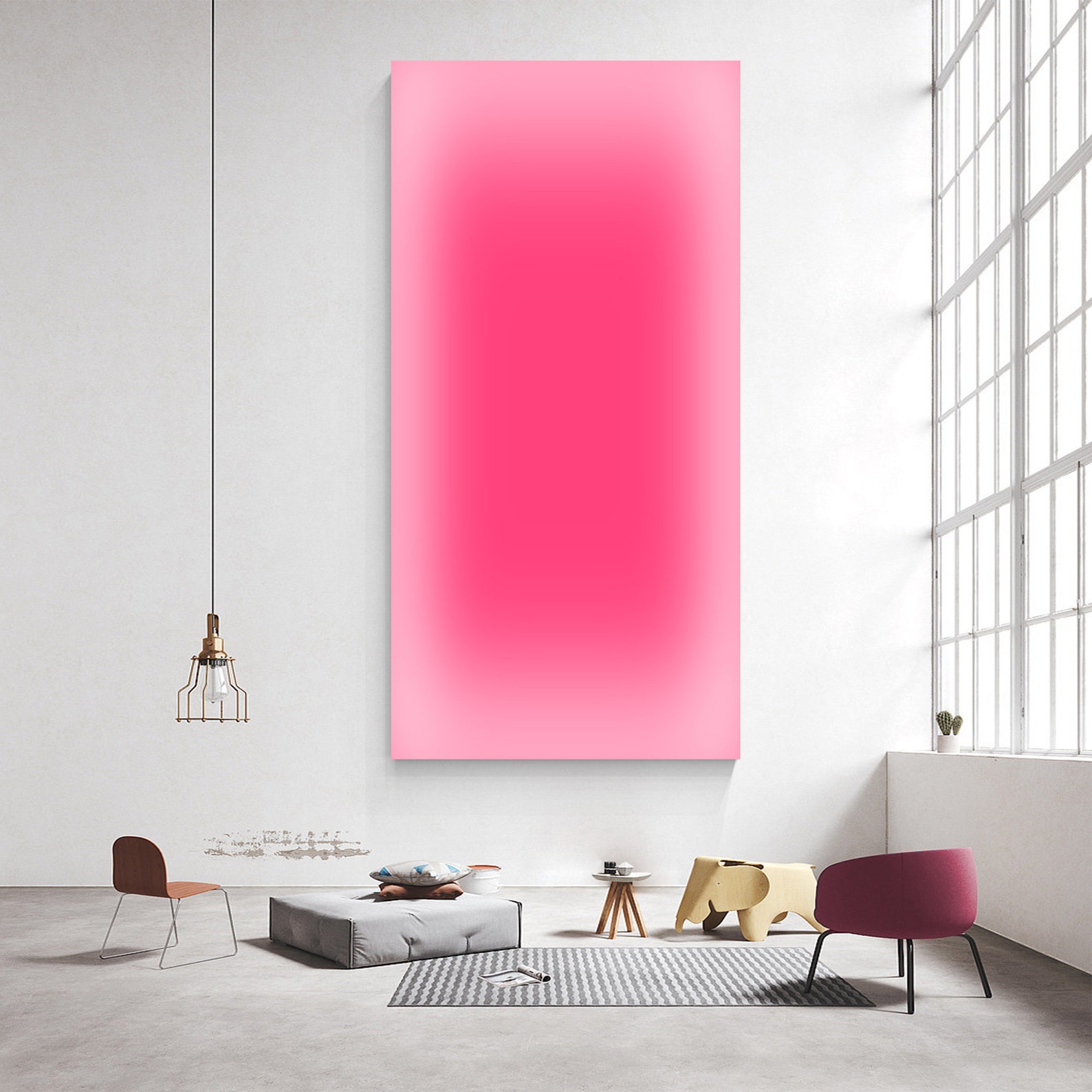 Abstract Pink Ombre Art Neon G - Home Decor Dopamine review and price