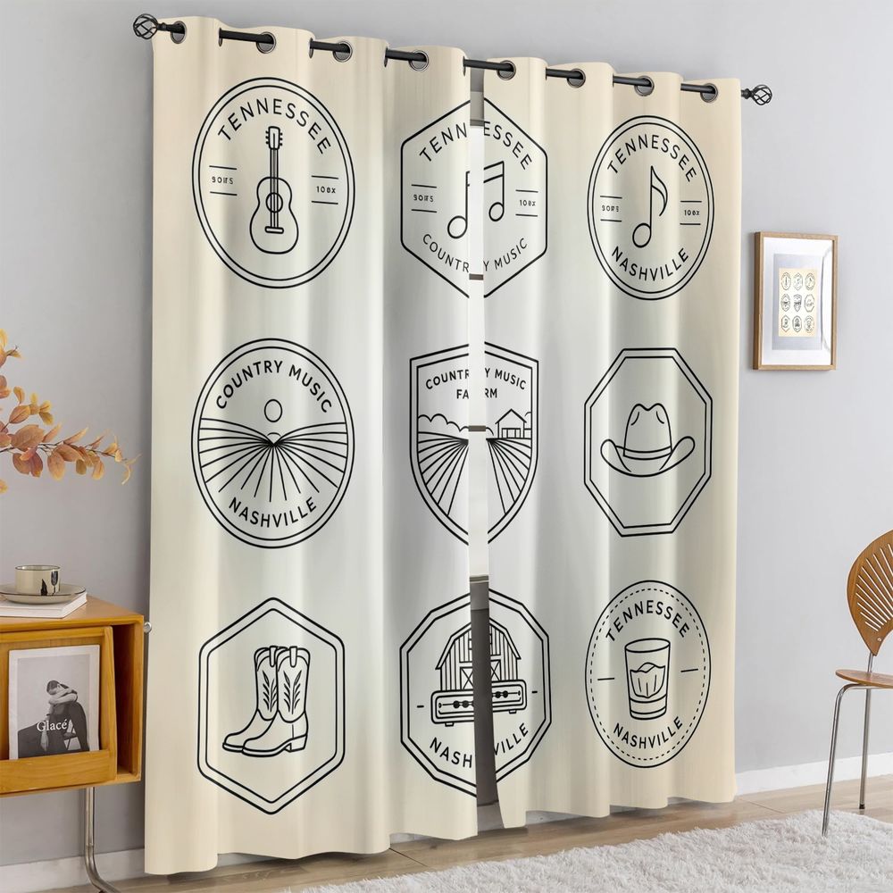 Tennessee Country Music Theme  - Home Decor Curtain review and price