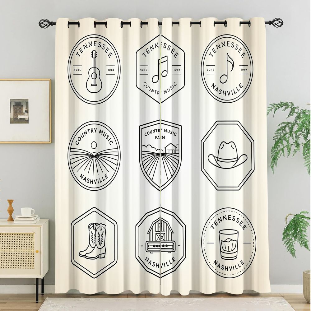 Tennessee Country Music Theme  - Home Decor Curtain review and price