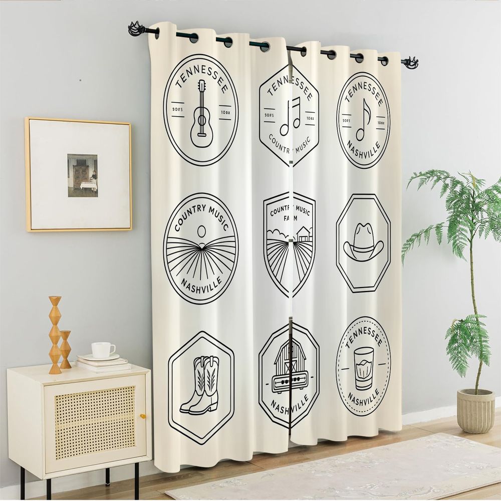 Tennessee Country Music Theme  - Home Decor Curtain review and price
