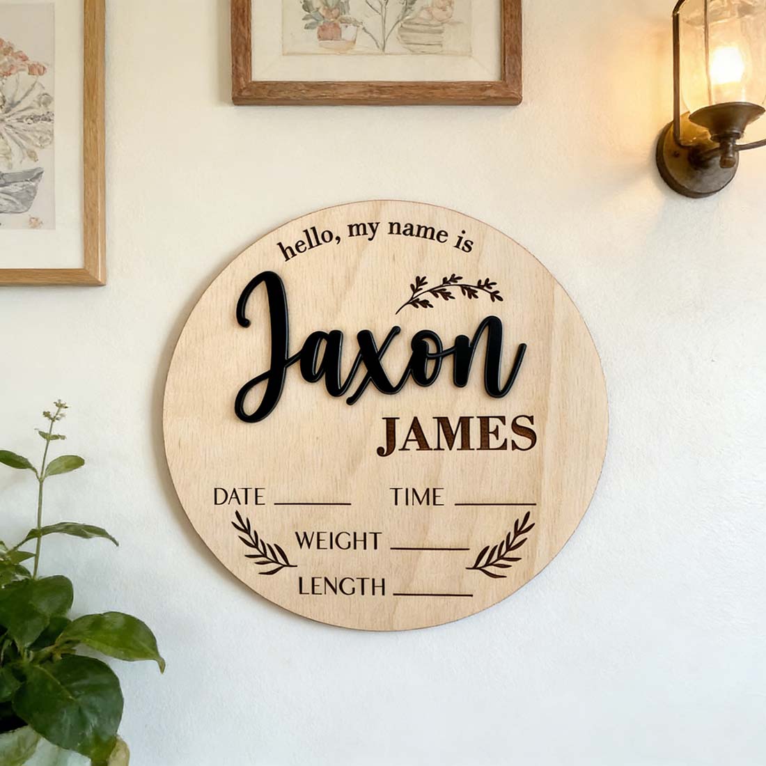 1Pc Custom Baby Announcement S - Home Decor Com review and price