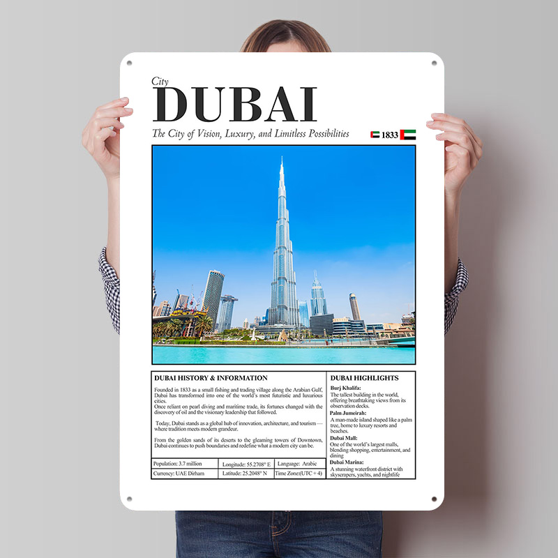 Dubai Cityscape Travel Printed - Home Decor Dubai review and price
