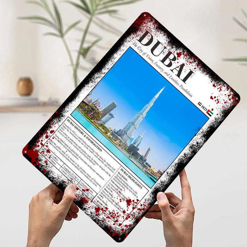 Dubai Cityscape Travel Printed - Home Decor Dubai review and price