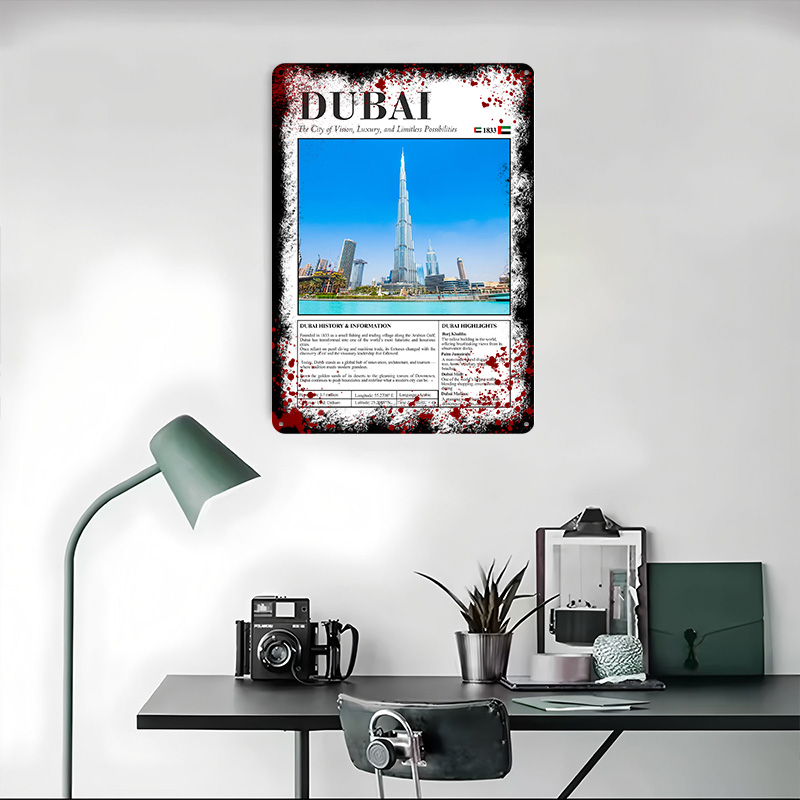 Dubai Cityscape Travel Printed - Home Decor Dubai review and price