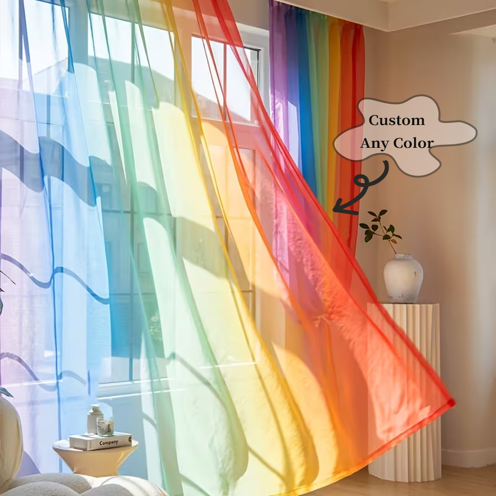 Custom 2D Flat 2pcs Sheer Curt - Home Decor Curtain review and price