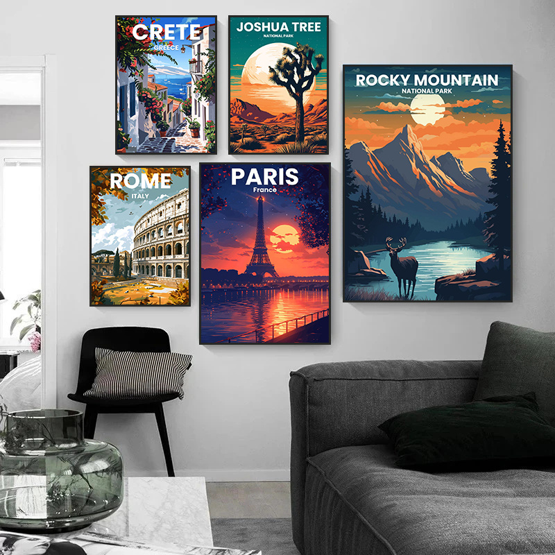 Modern Travel Cities Santorini - Home Decor Vietnam review and price