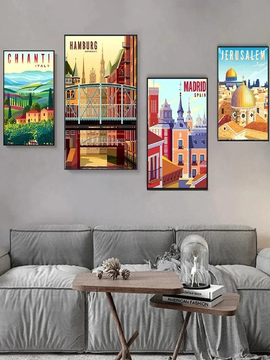 Nordic Travel Cities Poster Pr - Home Decor Vietnam review and price