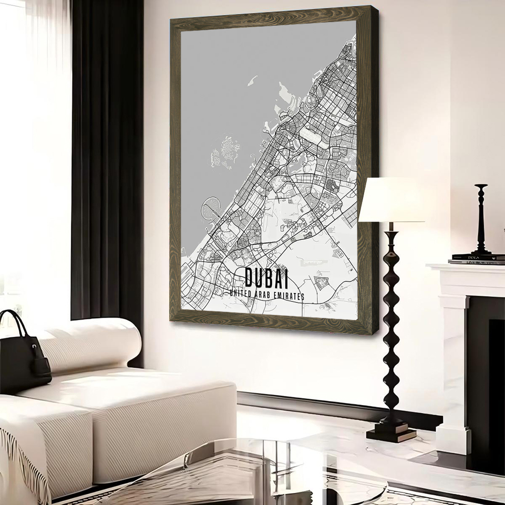 UAE Dubai City Map Poster Canv - Home Decor Dubai review and price