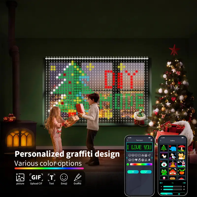 2*2M/3*3M 400LED Smart Curtain - Home Decor App review and price