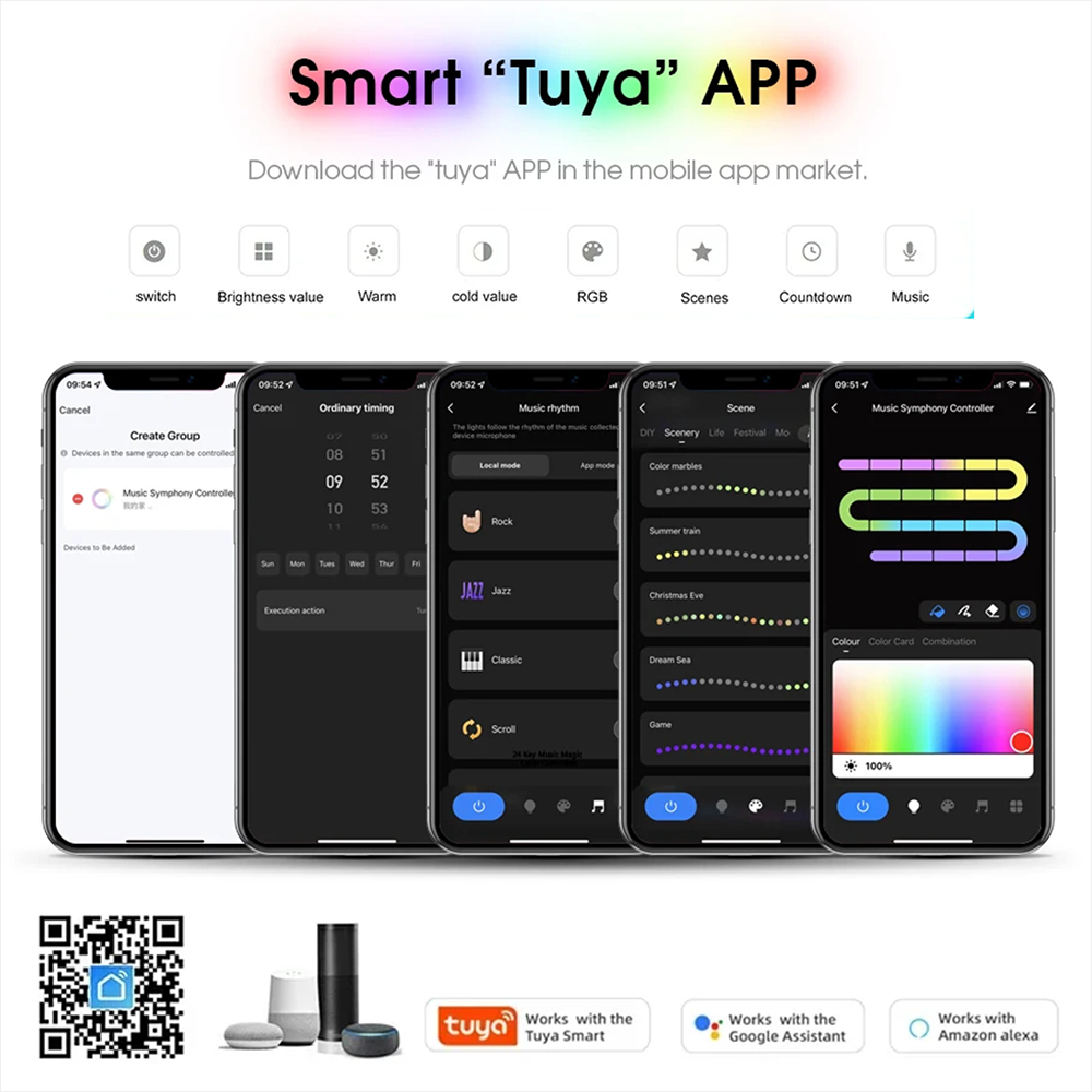 Tuya WiFi WS2811 RGBIC COB LED - Home Decor App review and price