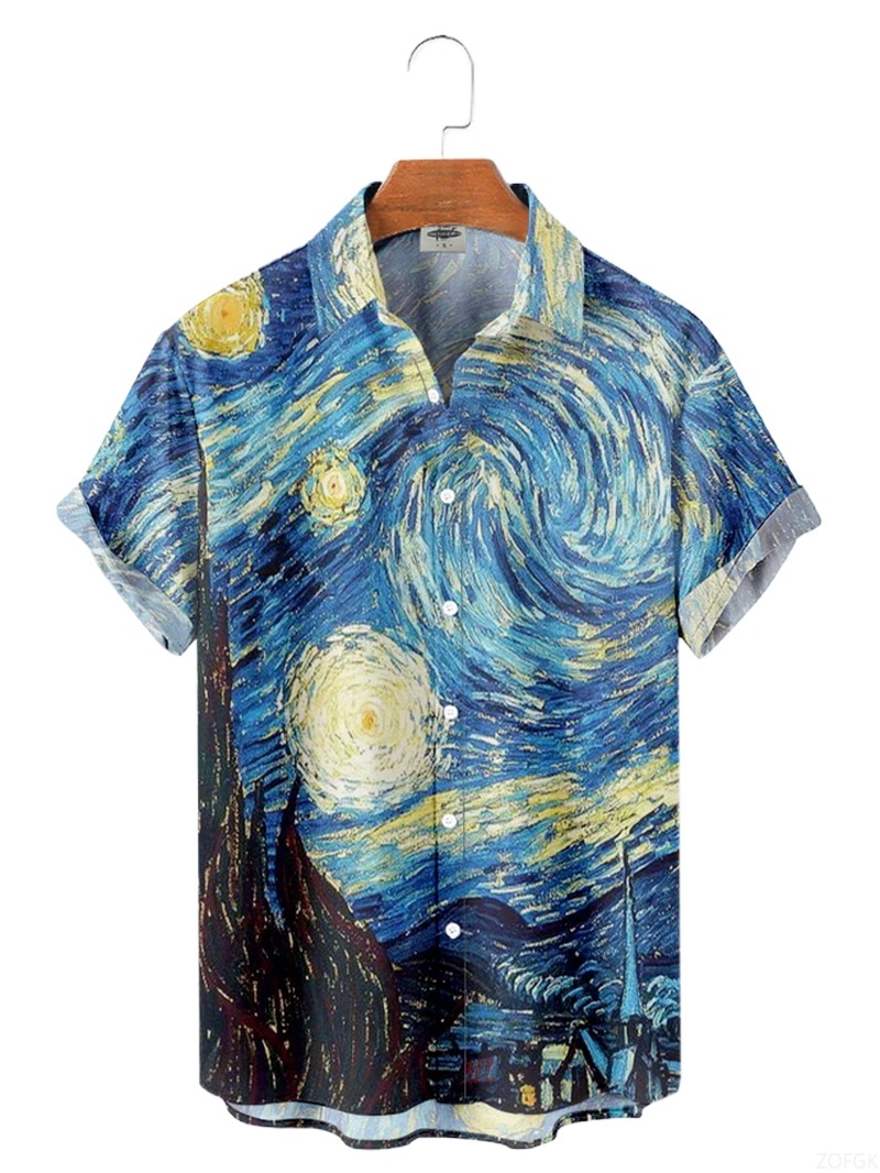 Men Shirts 3d Geometric Art Co - Abstract Oil Painting review and price
