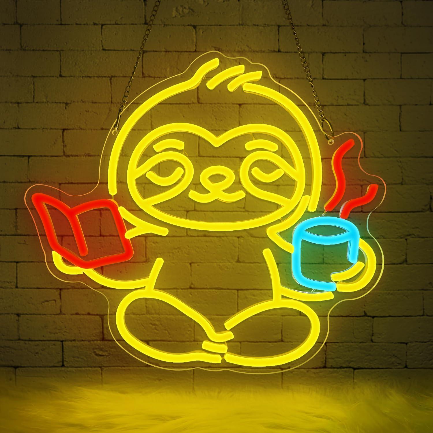 Sloth Neon Sign USB Dimmable L - Home Decor Lighting review and price