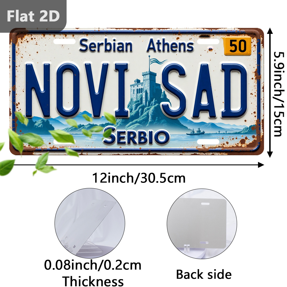 Vintage 2D Tin Sign Novi Sad C - Home Decor Novi Sad review and price