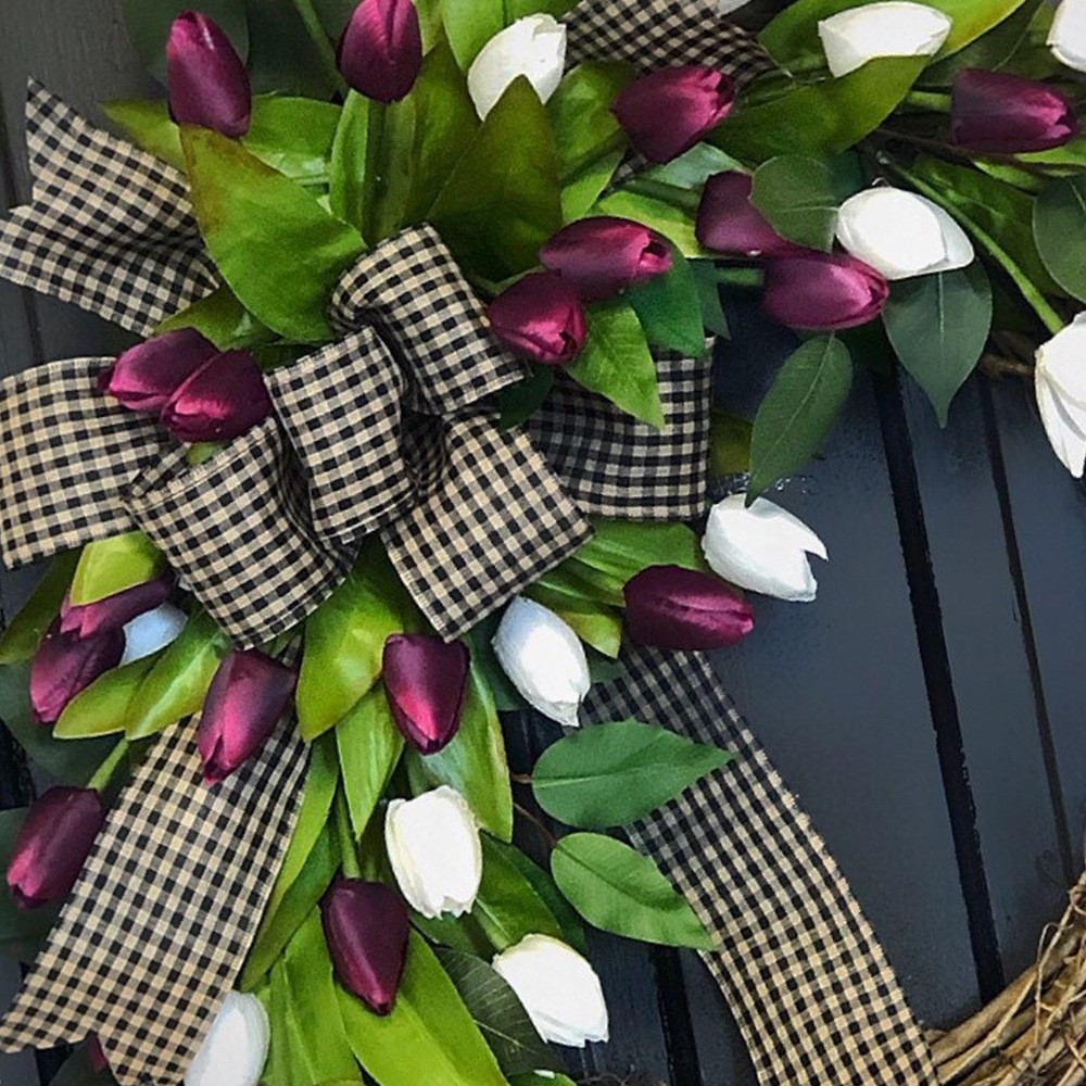 Spring Simulation Tulip Wreath - Home Decor Tulip review and price