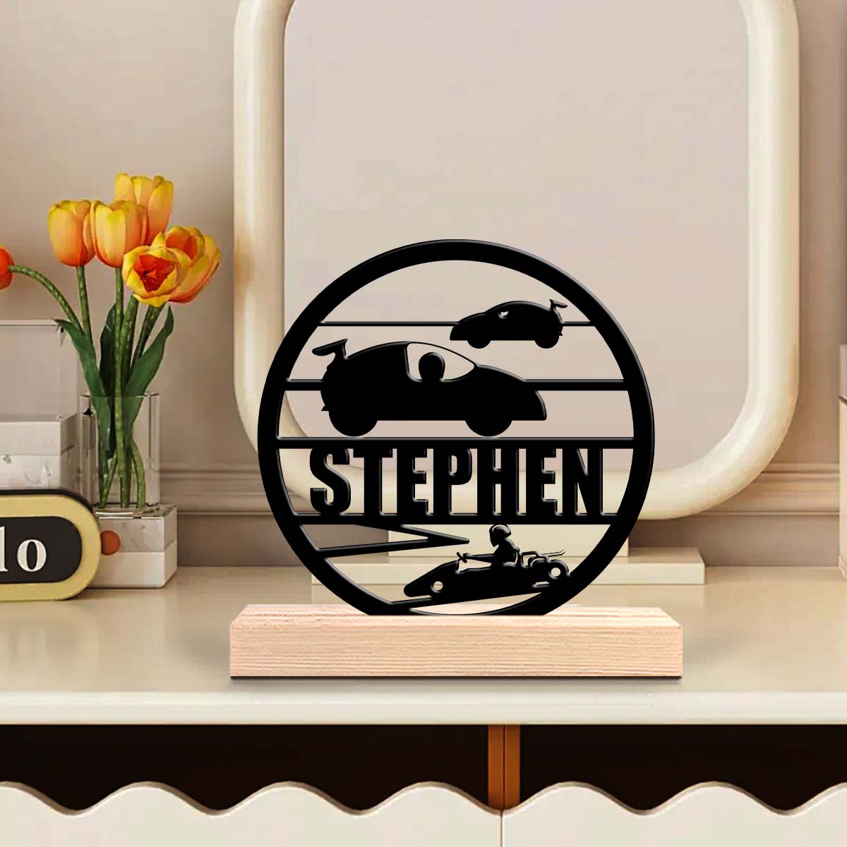 1pc Metal Ornaments with Custo - Home Decor Names review and price