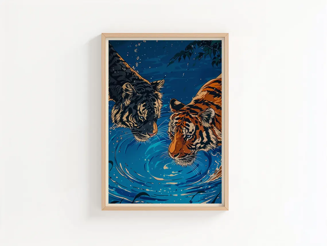 Twilight Tiger Poster | Anime  - Home Decor Japanese review and price