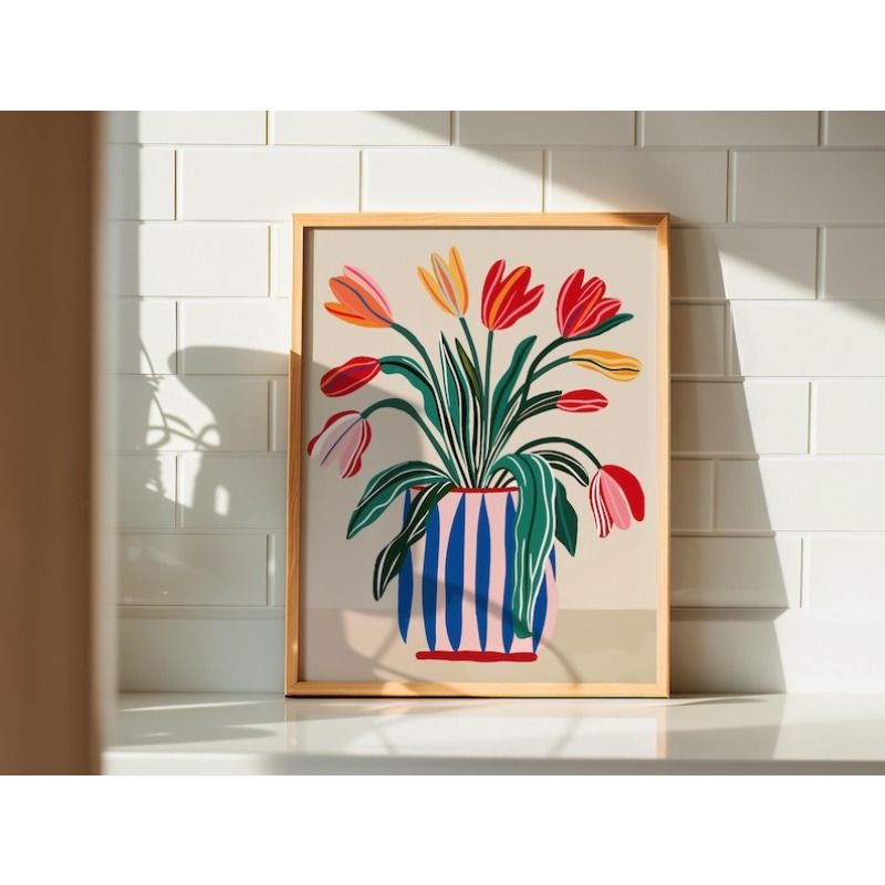 2pcs Tulip Flowers Canvas Wall - Home Decor Tulip review and price