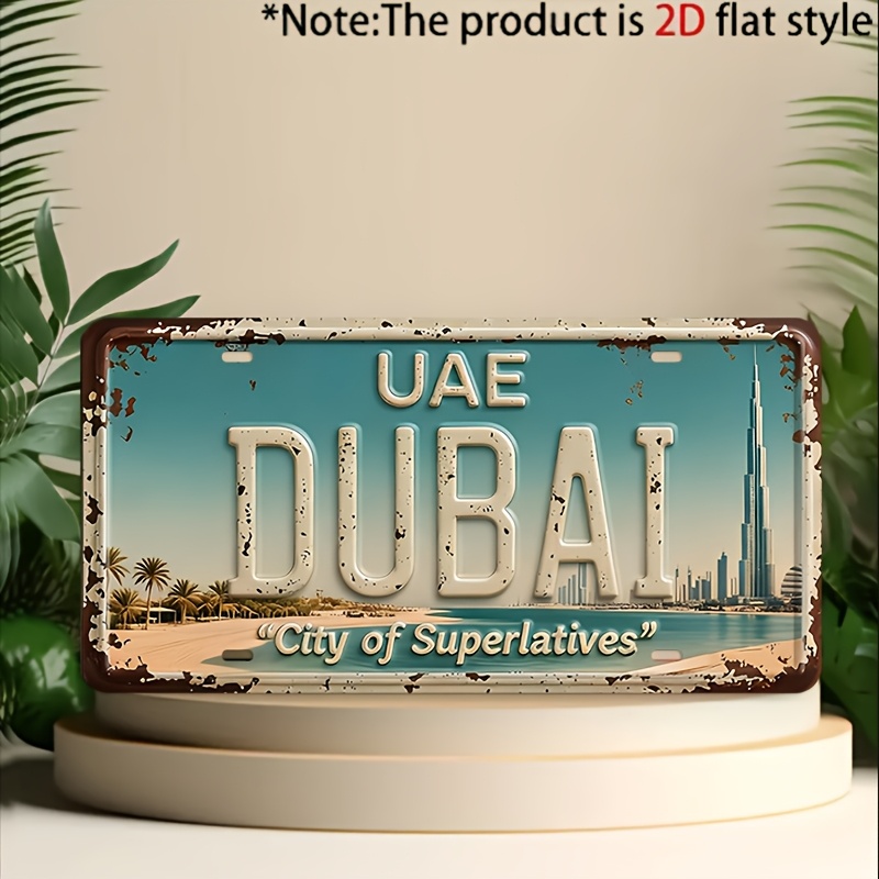 2D Flat 1pc Vintage Dubai Meta - Home Decor Dubai review and price